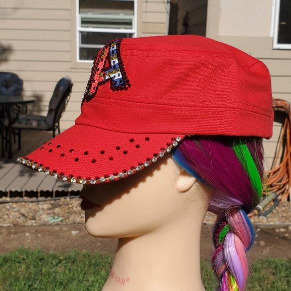 New Red USA BLING Hat - Picture 3 of 4